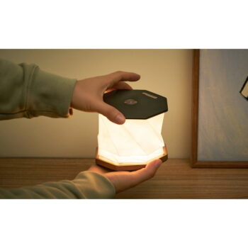 Čierna LED stolová lampa (výška  18 cm) Twist Hexagon – Gingko – Obrázok 4