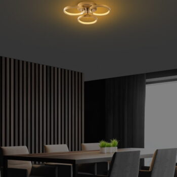 LED stropné svietidlo v zlatej farbe ø 17 cm Halka – Opviq lights – Obrázok 5
