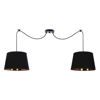 Čierne závesné svietidlo 100x20 cm Gillo - Candellux Lighting – Obrázok 2