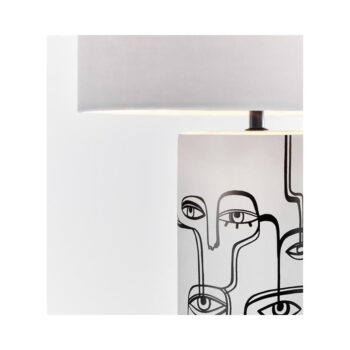Biela stolová lampa s potlačou Markslöjd Family, výška 61,5 cm - Image 2