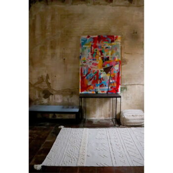 Biely prateľný ručne tkaný bavlnený koberec 120x160 cm Tribu Natural – Lorena Canals – Obrázok 5