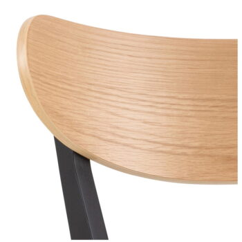 Barové stoličky v čierno-prírodnom farebnom prevedení z kaučukového dreva v súprave 2 ks 105 cm Roxby – Actona - Image 4