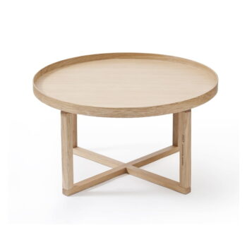 Okrúhly drevený stolík z dubového dreva Wireworks Round, ⌀ 66 cm – Obrázok 2