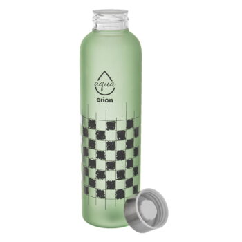 Zelená sklenená fľaša 600 ml Šachovnica – Orion - Image 3
