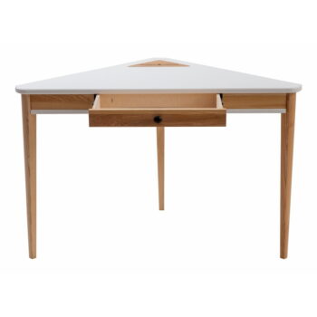 Biely rohový pracovný stôl Ragaba Ashme – Obrázok 2