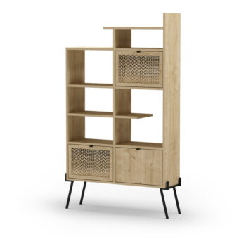 Knižnica v dekore duba v prírodnej farbe 95x170 cm Ecrin – Marckeric - Image 5