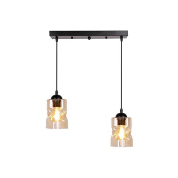 Čierne závesné svietidlo so skleneným tienidlom 10x44 cm Felis - Candellux Lighting - Image 9
