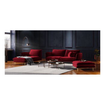 Červená pohovka so zamatovým poťahom Cosmopolitan Design Florence,160 cm - Image 5