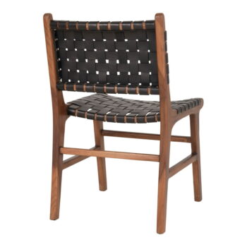 Čierno–hnedé jedálenské stoličky z teakového dreva v súprave 2 ks Perugia – House Nordic – Obrázok 4