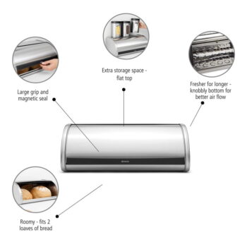 Oceľový chlebník Roll Top – Brabantia - Image 7