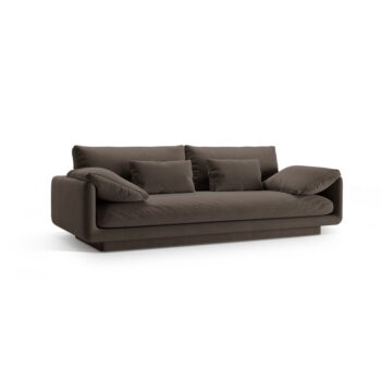 Hnedá pohovka z textílie bouclé 220 cm Torino – Micadoni Home - Image 3
