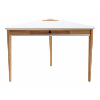 Biely rohový pracovný stôl Ragaba Ashme – Obrázok 3