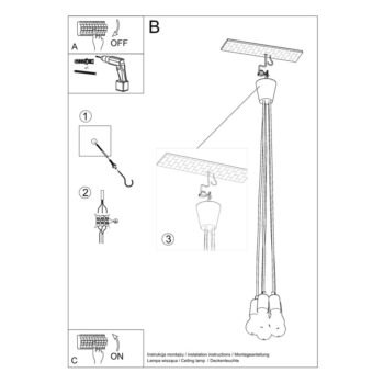 Biele závesné svietidlo ø 25 cm Rene – Nice Lamps – Obrázok 3