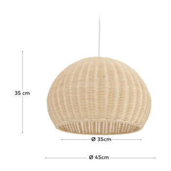 Ratanové tienidlo v prírodnej farbe ø 45 cm Deyarina - Kave Home - Image 4