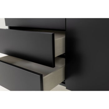 Vysoká komoda v dekore orecha v čierno-prírodnej farbe 120x133 cm Plain – Tenzo – Obrázok 9