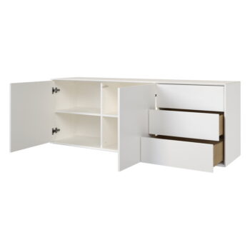 Biela nízka závesná komoda 168x61 cm Wall – Tenzo – Obrázok 5