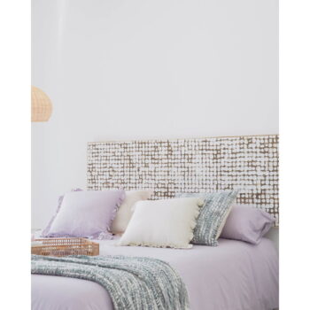 Čelo postele z mangového dreva v bielo-prírodnej farbe 174x60 cm Kron - Kave Home – Obrázok 7