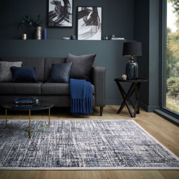 Modrý koberec 120x170 cm Eris Trace – Flair Rugs - Image 2