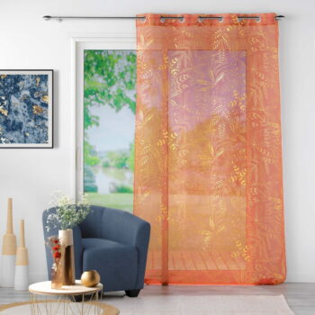 Oranžová voálová záclona 140x280 cm Belflor – douceur d'intérieur - Image 3
