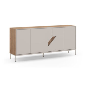 Komoda v dekore duba v krémovo-prírodnej farbe 180x80x40 cm Lilou – Marckeric - Image 3