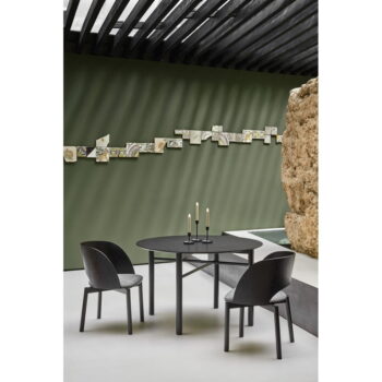 Čierny okrúhly jedálenský stôl Teulat Junco, ø 120 cm - Image 3