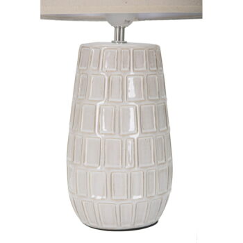 Krémová keramická stolová lampa s textilným tienidlom (výška 44,5 cm) Hole – Mauro Ferretti - Image 4
