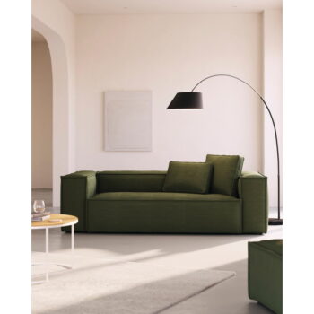 Zelená menčestrová pohovka 240 cm Blok – Kave Home - Image 8