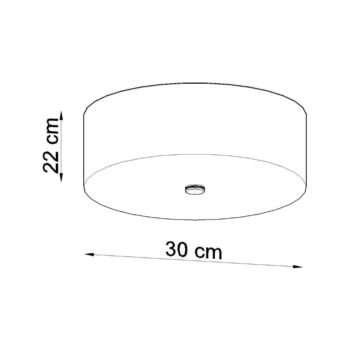 Čierne stropné svietidlo s textilným tienidlom ø 30 cm Herra – Nice Lamps - Image 8