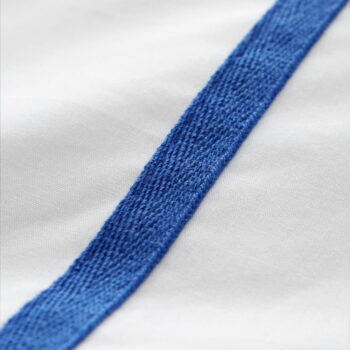 Biele/modré bavlnené obliečky na dvojlôžko 200x200 cm Herringbone Trim Stripe – Content by Terence Conran - Image 4
