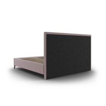 Svetloružová čalúnená dvojlôžková posteľ s úložným priestorom s roštom 140x200 cm Casey – Mazzini Beds - Image 5