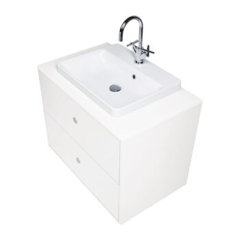 Biela závesná skrinka s umývadlom bez batérie 80x62 cm Color Bath – Tom Tailor – Obrázok 9