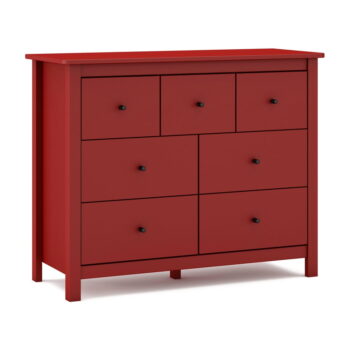 Červená nízka komoda z borovicového dreva 110x80 cm Misti – Marckeric – Obrázok 2