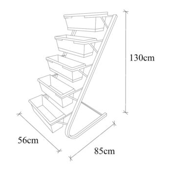 Kovový stojan na kvety (výška 130 cm) – Floriane Garden - Image 6