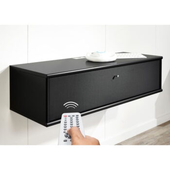 Čierny TV stolík v dekore jaseňa 89x22 cm Mistral – Hammel Furniture - Image 5