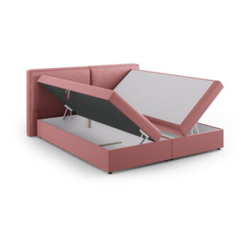 Ružová boxspring posteľ s úložným priestorom 180x200 cm Arendal – Cosmopolitan Design - Image 4