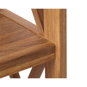 Regál z dubového dreva v prírodnej farbe 70x124 cm X-Shelf – Unique Furniture - Image 4