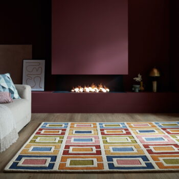 Ručne tkaný vlnený koberec 160x230 cm Retro Blocks – Flair Rugs - Image 2
