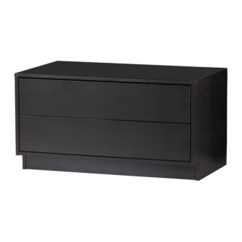 Čierny modulárny TV stolík z borovicového dreva 75x40 cm Finca – WOOOD - Image 2