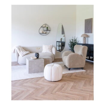 Béžové kreslo z textílie buklé Carlino – House Nordic - Image 7