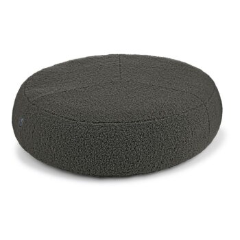Tmavosivý pelech pre psa z materiálu buklé ø 70 cm Senso Pouffe Graphite S/M – MiaCara