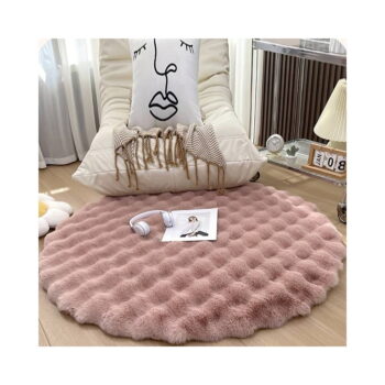 Ružový umývateľný okrúhly koberec ø 150 cm Bubble Pink – Mila Home - Image 2