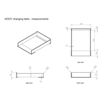 Drevený prebaľovací pult Vipack Kiddy - Image 3