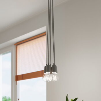 Sivé závesné svietidlo ø 15 cm Rene – Nice Lamps - Image 4