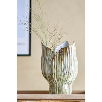 Svetlozelená váza z kameniny (výška 30 cm) Mahira – Bloomingville - Image 2