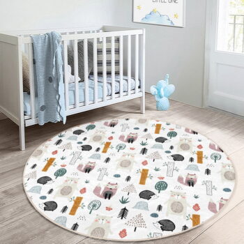 Biely detský koberec ø 80 cm Comfort – Mila Home - Image 3