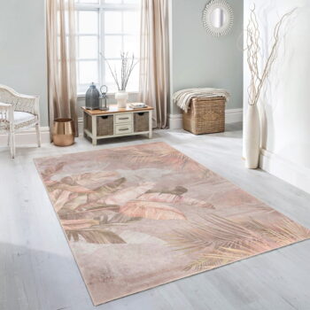 Béžový prateľný koberec 80x150 cm Dusty Leaves – Mila Home - Image 8