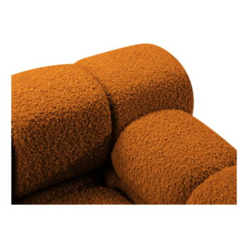 Oranžová modulárna rohová pohovka z textílie bouclé (pravý roh) Bellis – Micadoni Home - Image 5