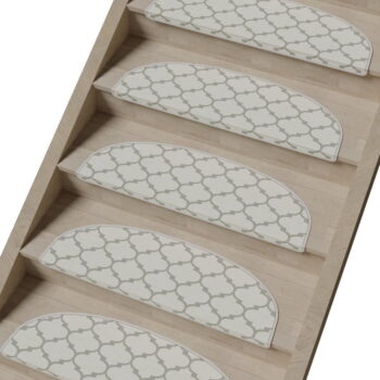 Krémovobiele nášľapy na schody v súprave 16 ks 20x65 cm Madalyon – Vitaus - Image 2