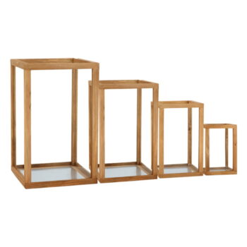 Drevený lampáš 4 ks (výška 51 cm) Woody – Esschert Design – Obrázok 2