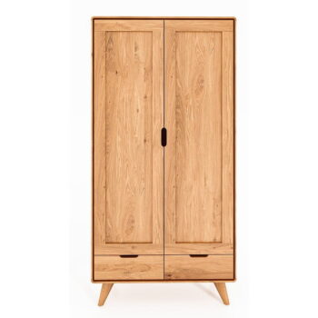 Šatníková skriňa z dubového dreva 90x180 cm Greg - The Beds - Image 2